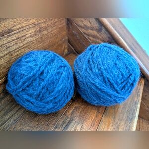 Yarn 2 balls dark blue with gray undertones Large balls 306 g total.